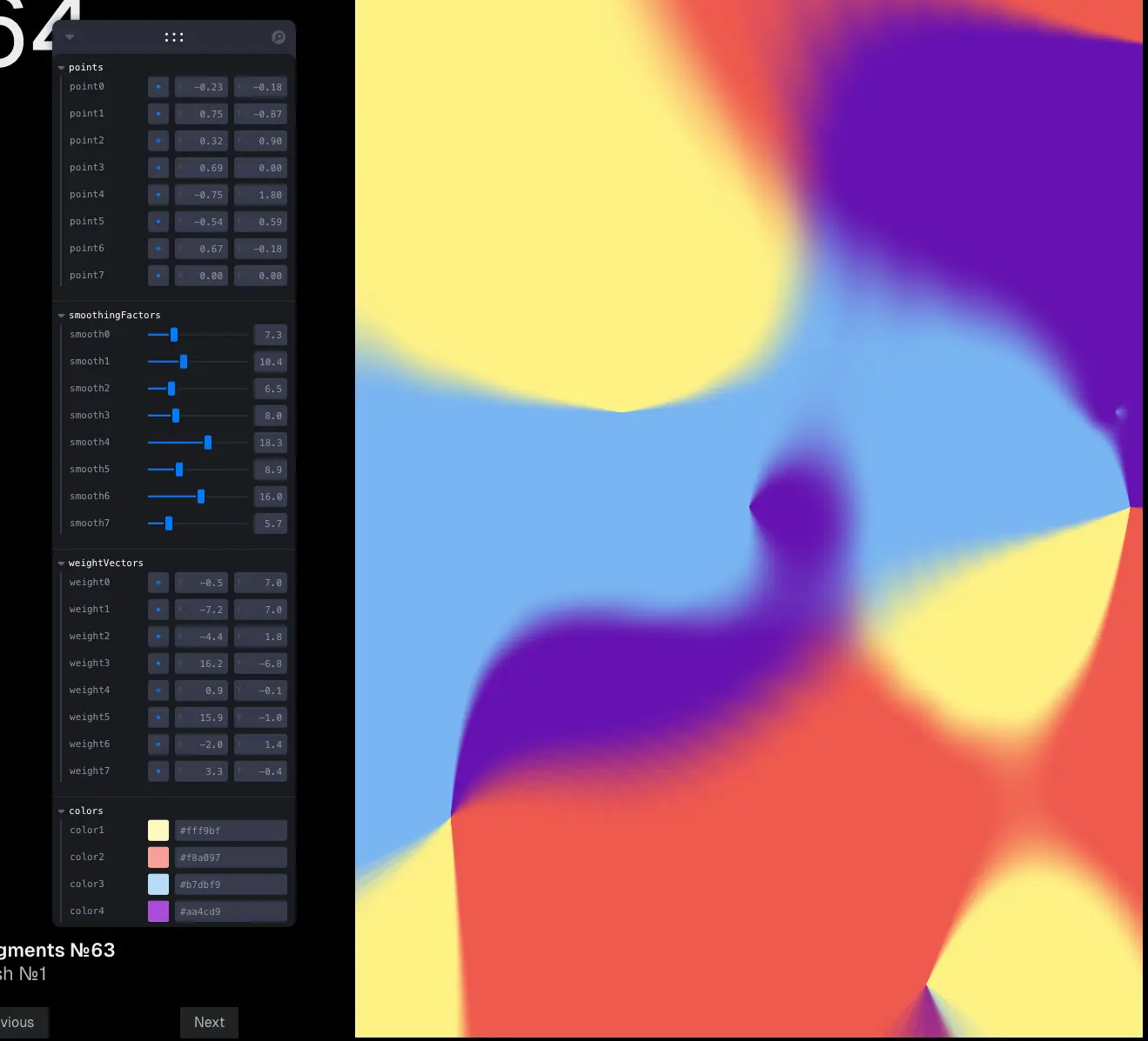 Mesh Gradient Experiments